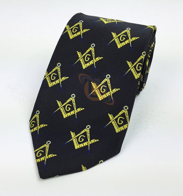Masonic Regalia Craft Masons Silk Tie with Square Compass & G Lodge Gift Unique Regalia